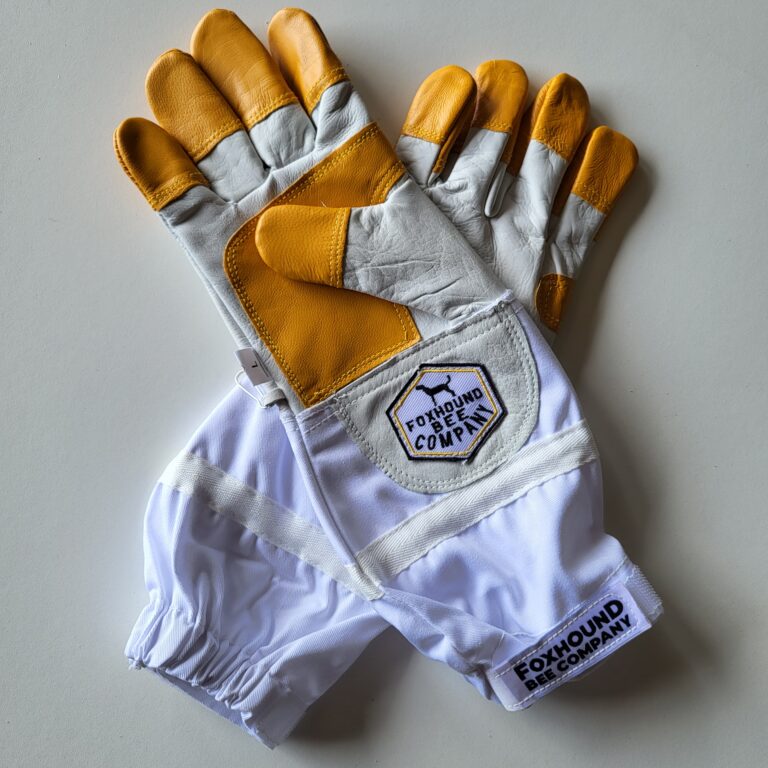 White Leather Beekeeping Glove