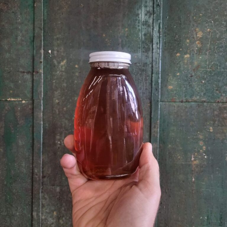 Glass Jar of Honey Full