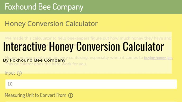 Honey Conversion Calculator Header